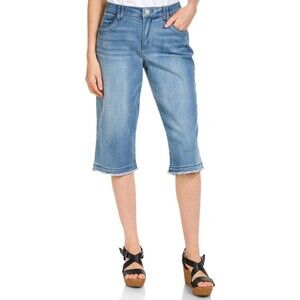 Democracy Ab Technology Skimmer Jeans Womens 2 Blue Raw Hem Slimming Stretch NEW